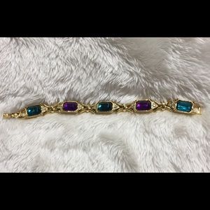 🌷PriceCut🌷GoldtoneBracelet colored faux stones🌷